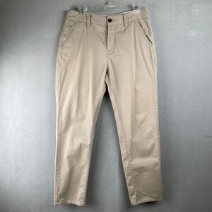 Hawkings McGill Mens Skinny Chino Work Pants Khaki Tan 33 Slim Fit Twill Daily
